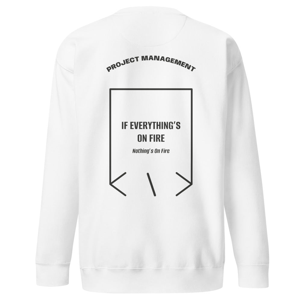 If Everything’s On Fire — White Charcoal Heather back mockup