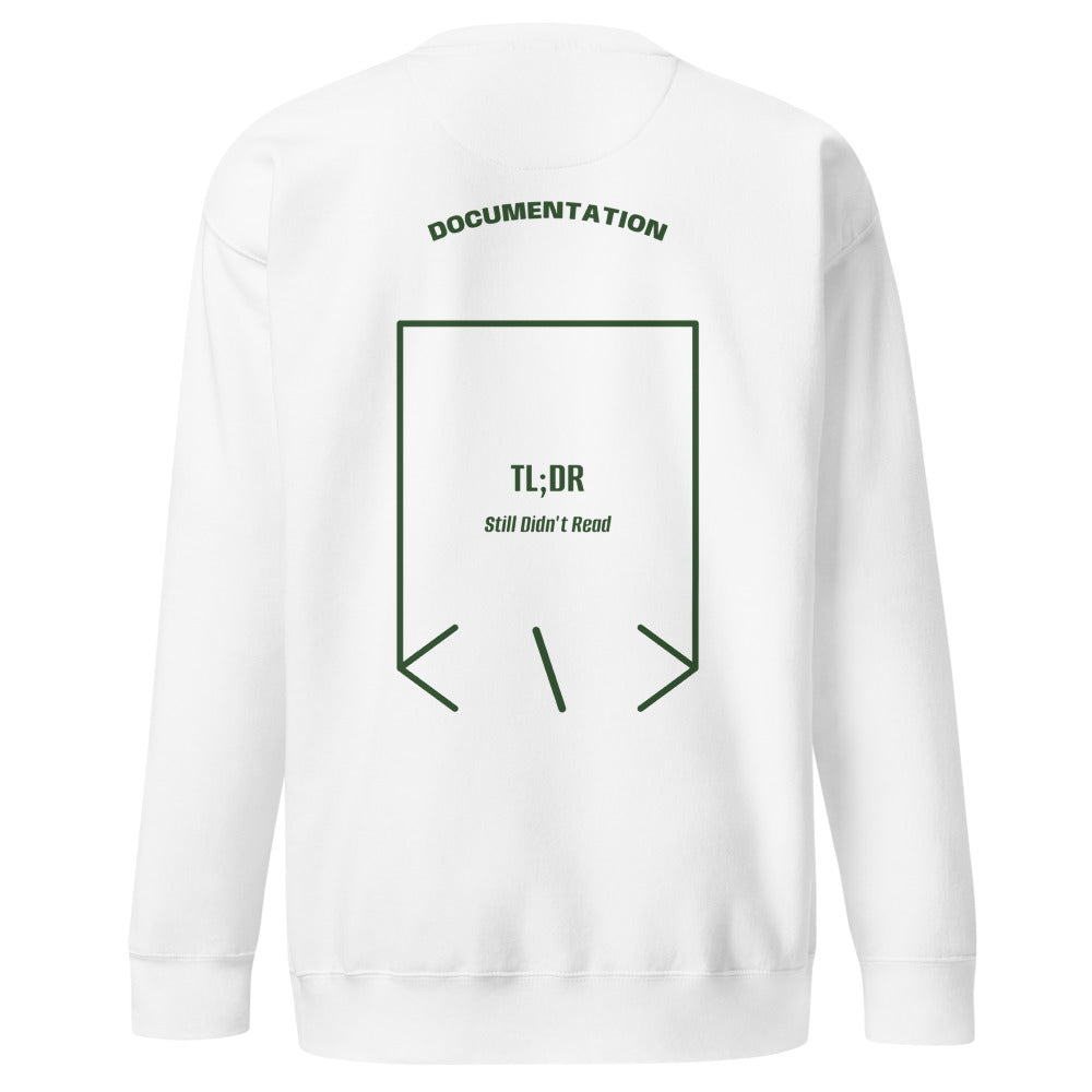 TL;DR — White Forest Green back mockup