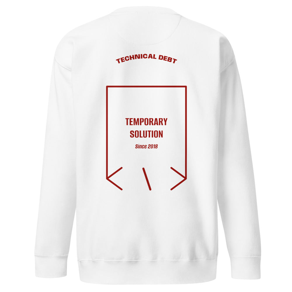 Temporary Solution — White Cardinal back mockup