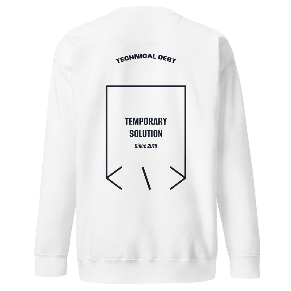 Temporary Solution — White Navy Blazer back mockup
