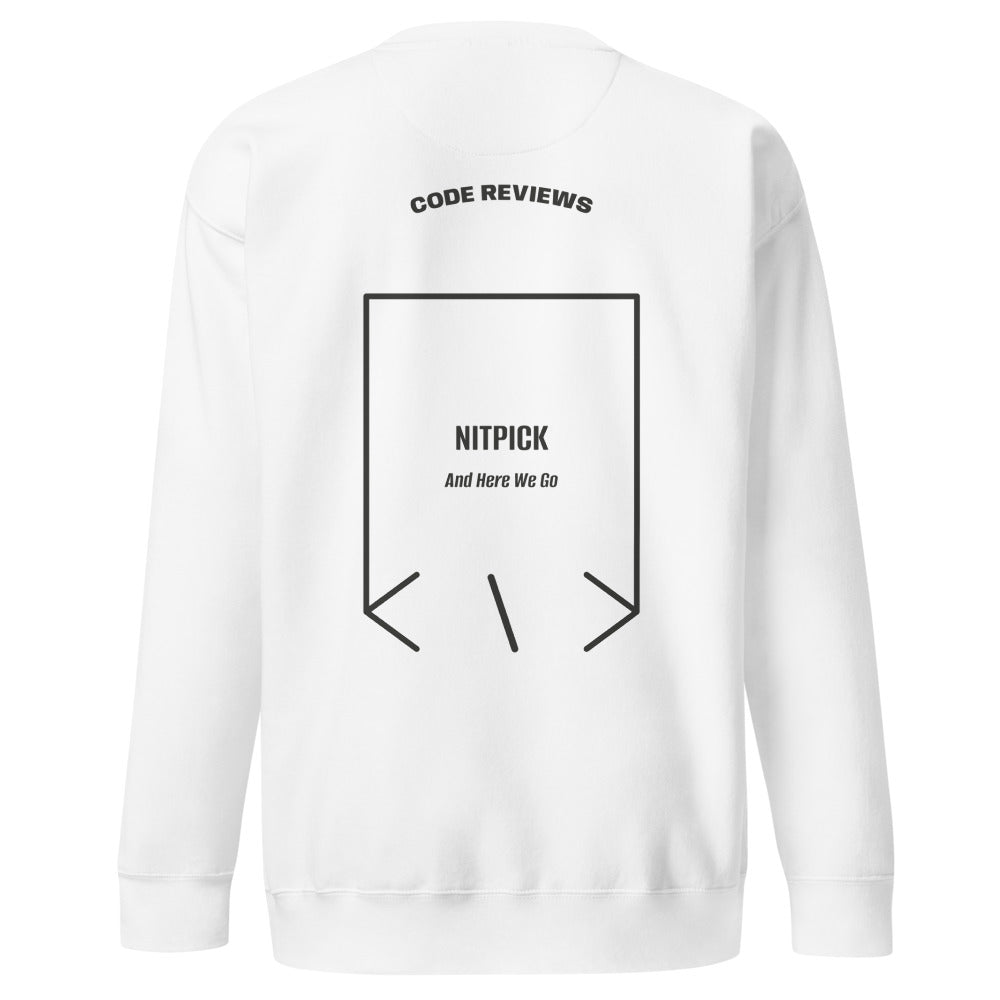 Nitpick — White Charcoal Heather back mockup