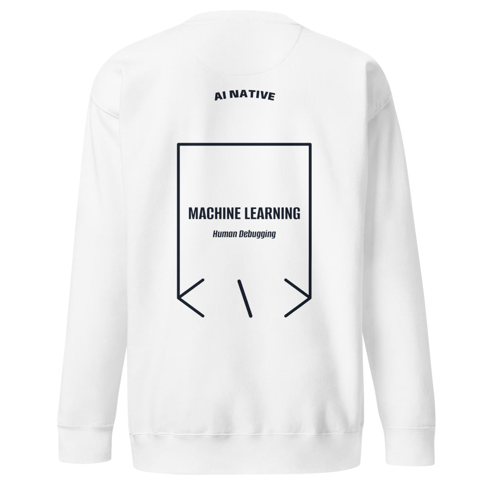 Machine Learning — White Navy Blazer back mockup