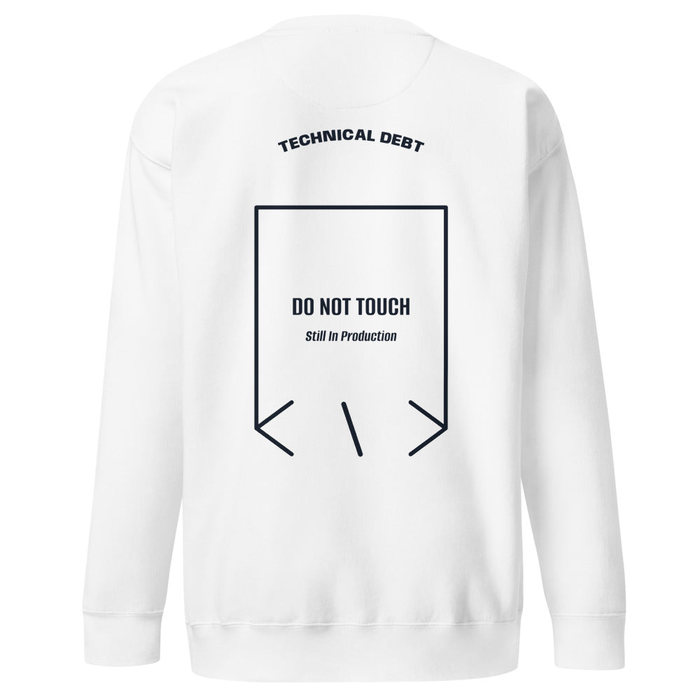 Do Not Touch — White Navy Blazer back mockup