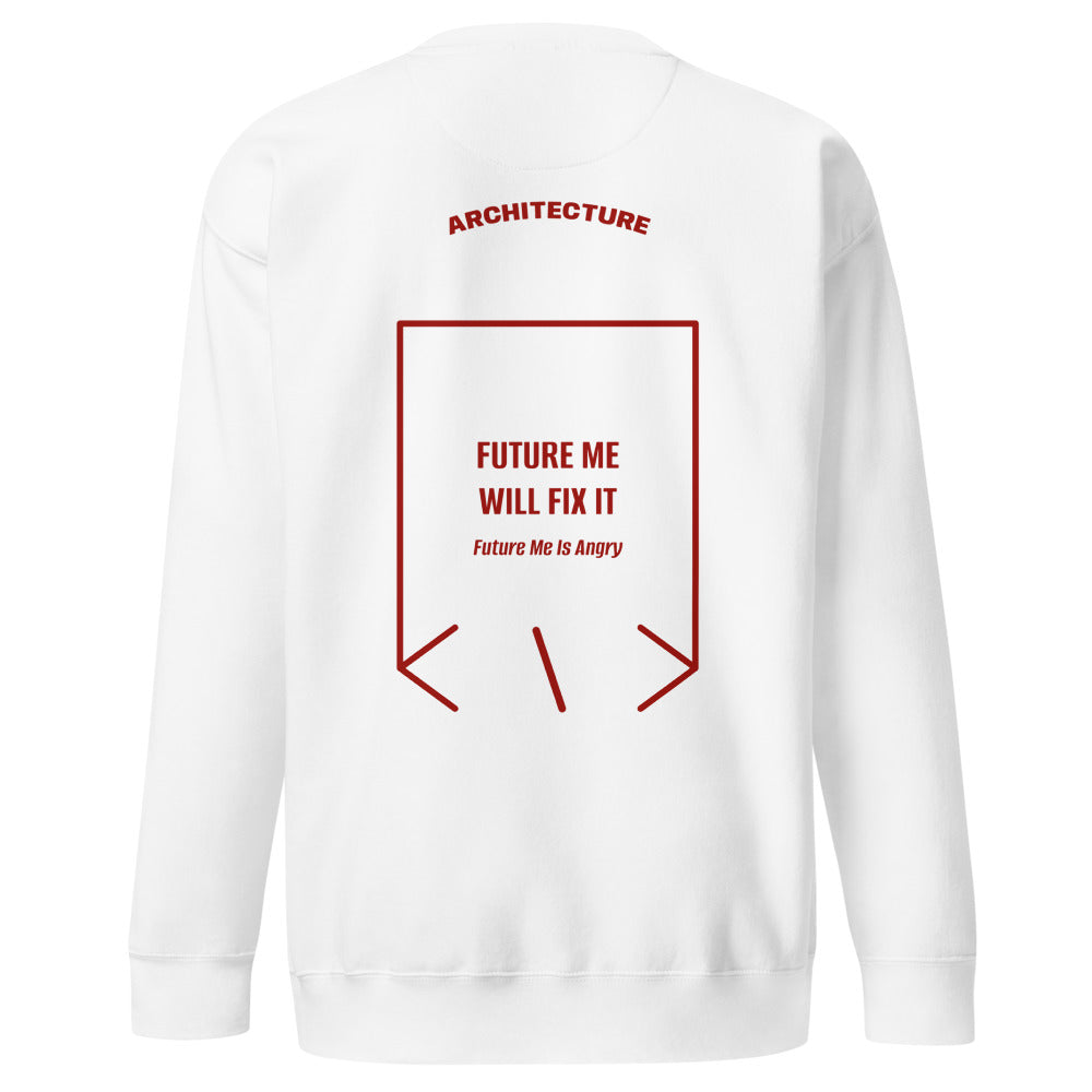 Future Me Will Fix It — White Cardinal back mockup