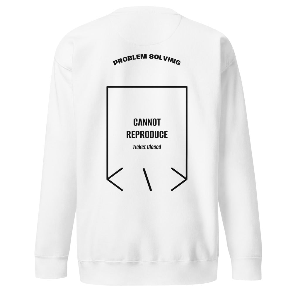 Cannot Reproduce — White Black back mockup