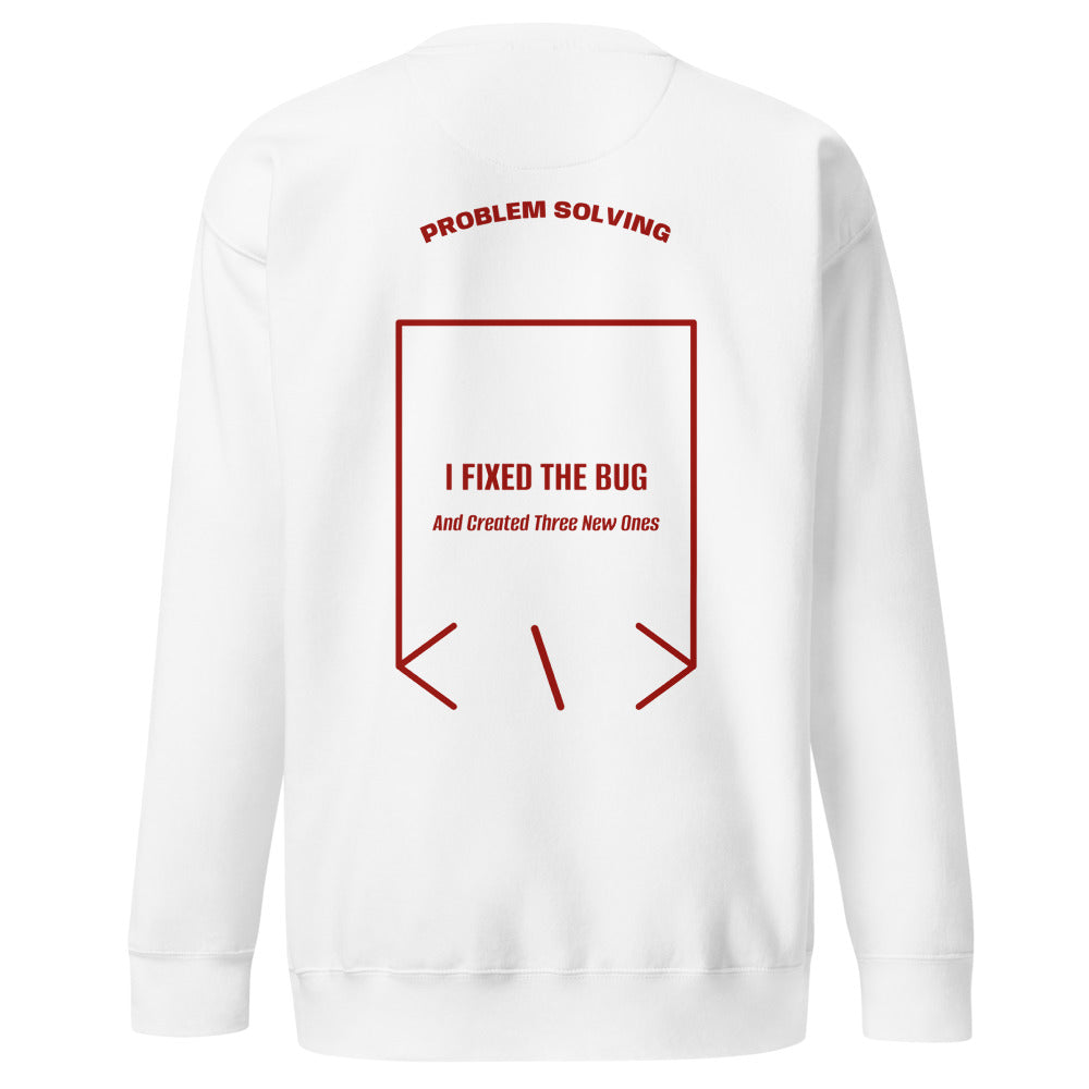 I Fixed The Bug — White Cardinal back mockup
