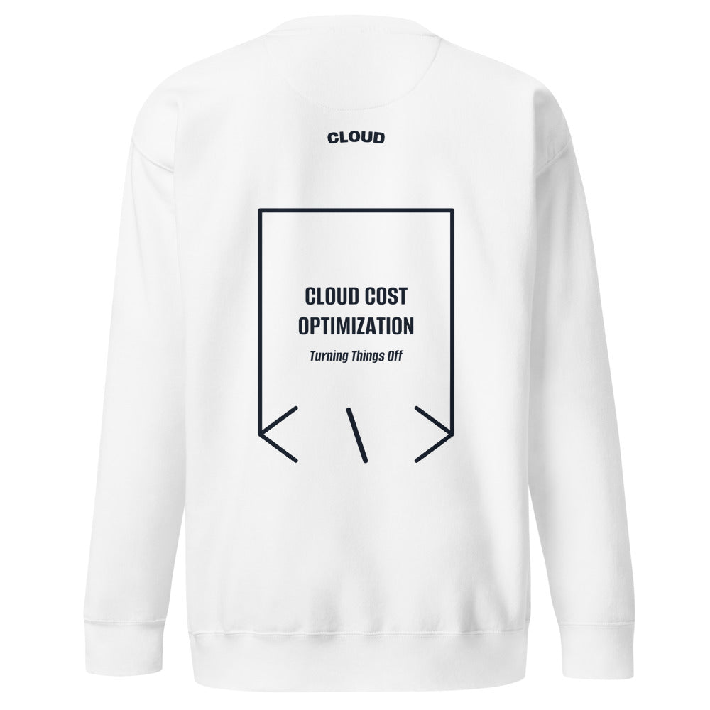 Cloud Cost Optimization — White Navy Blazer back mockup