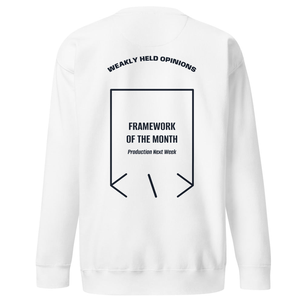 Framework Of The Month — White Navy Blazer back mockup