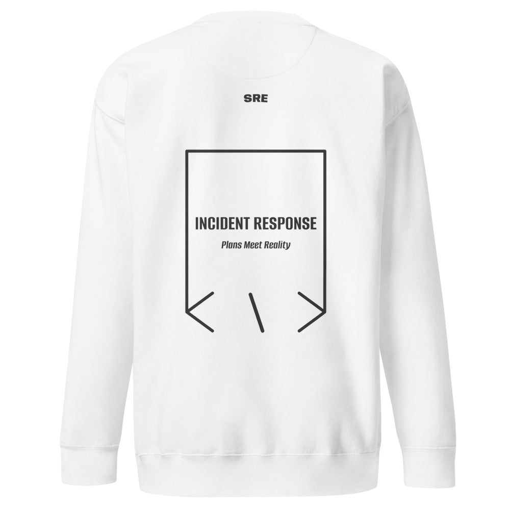 Incident Response — White Charcoal Heather back mockup