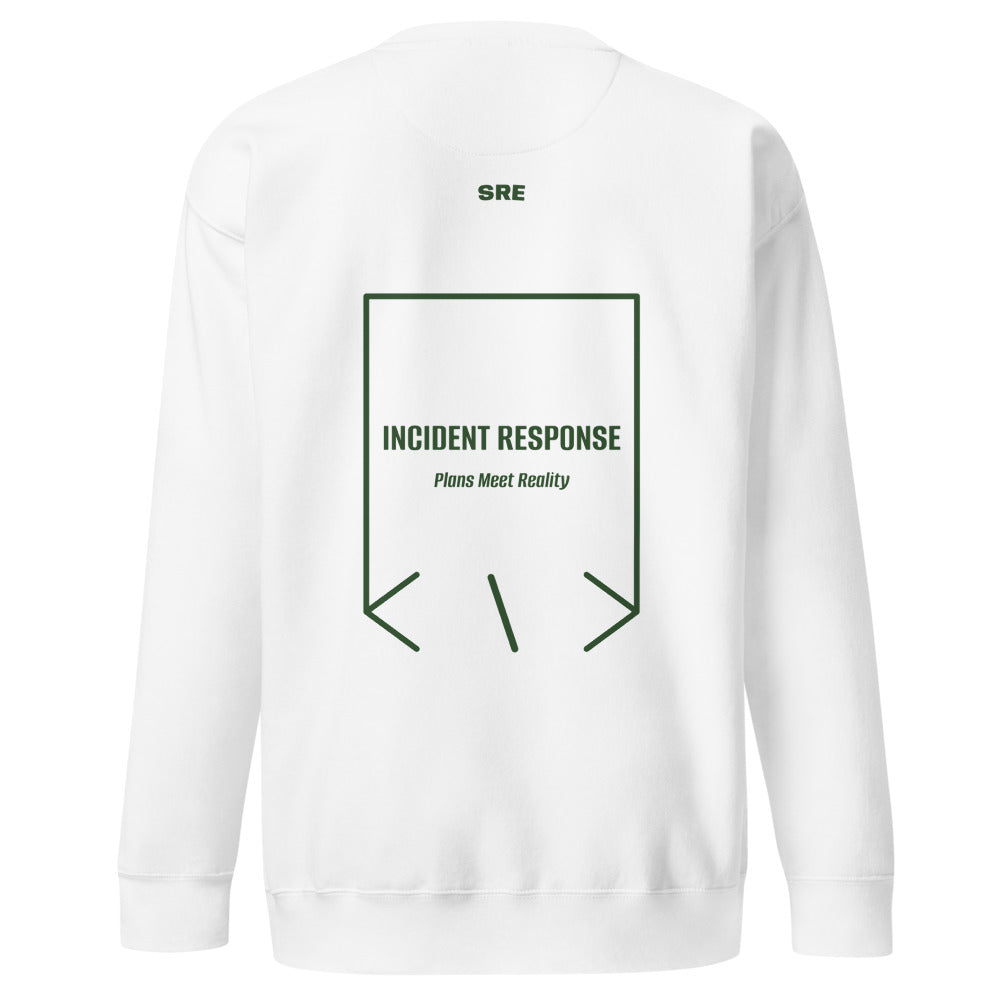 Incident Response — White Forest Green back mockup