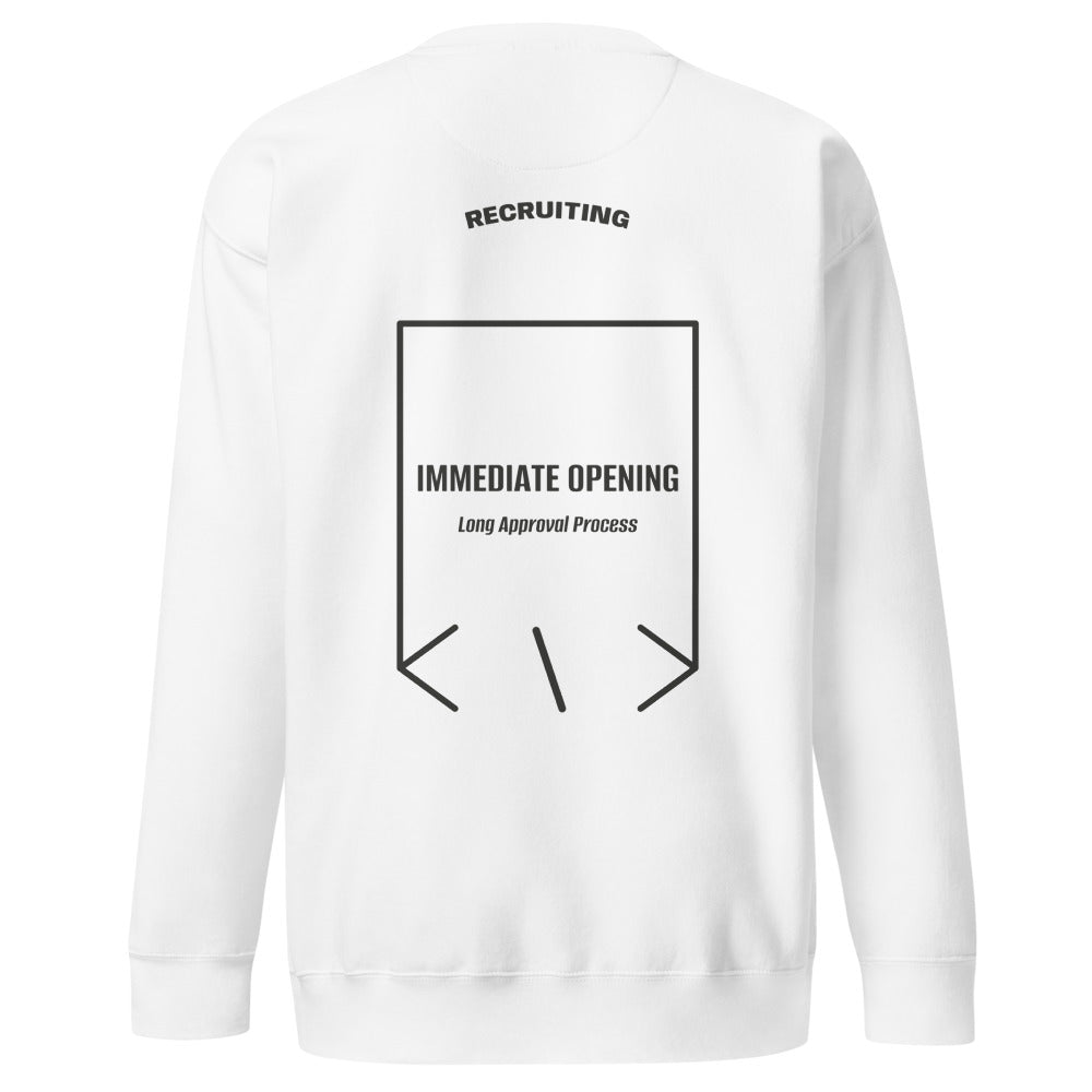 Immediate Opening — White Charcoal Heather back mockup
