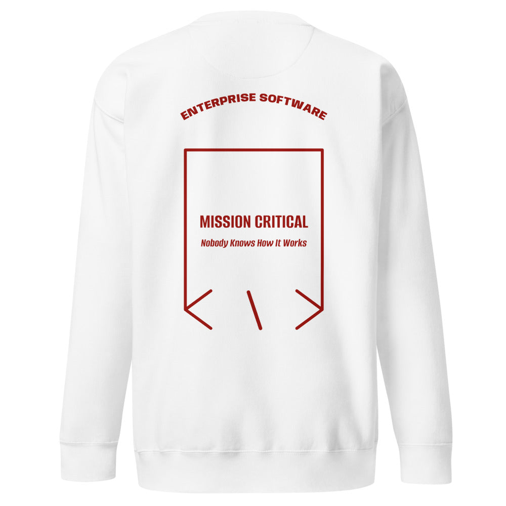 Mission Critical — White Cardinal back mockup