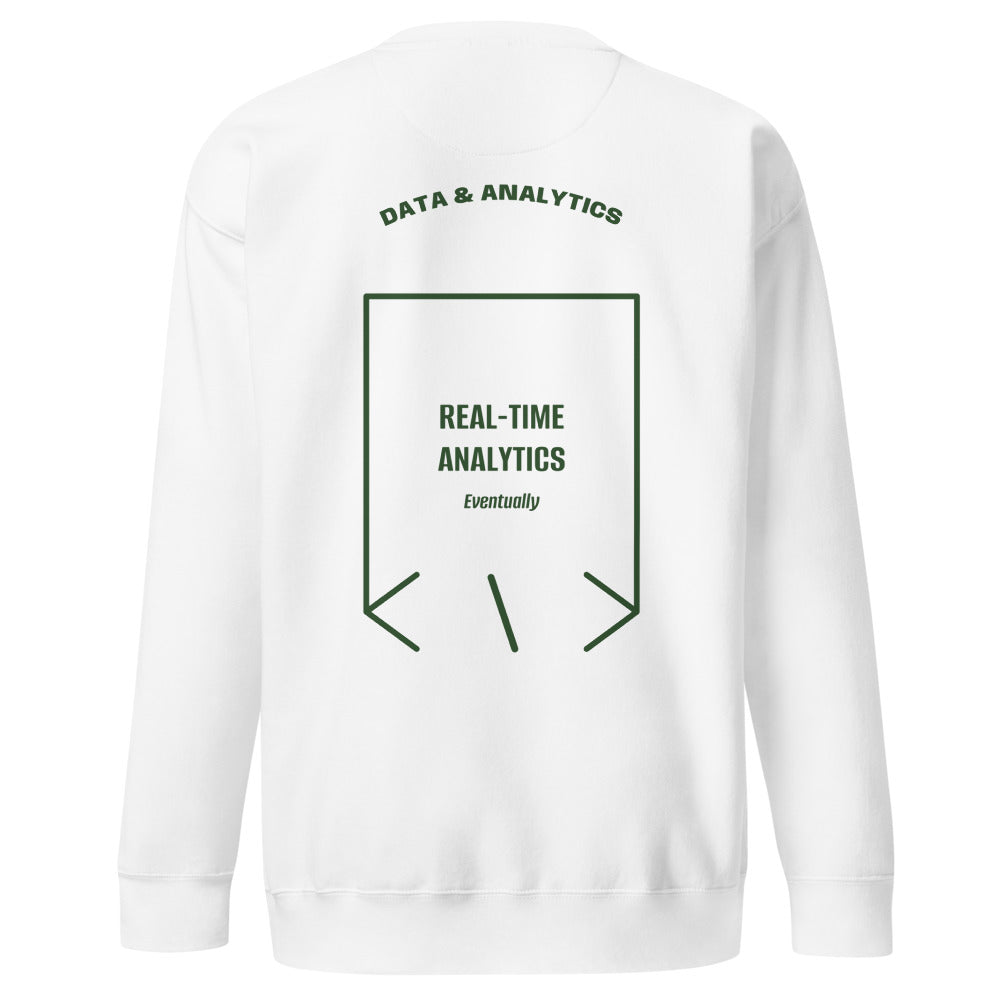 Real-Time Analytics — White Forest Green back mockup