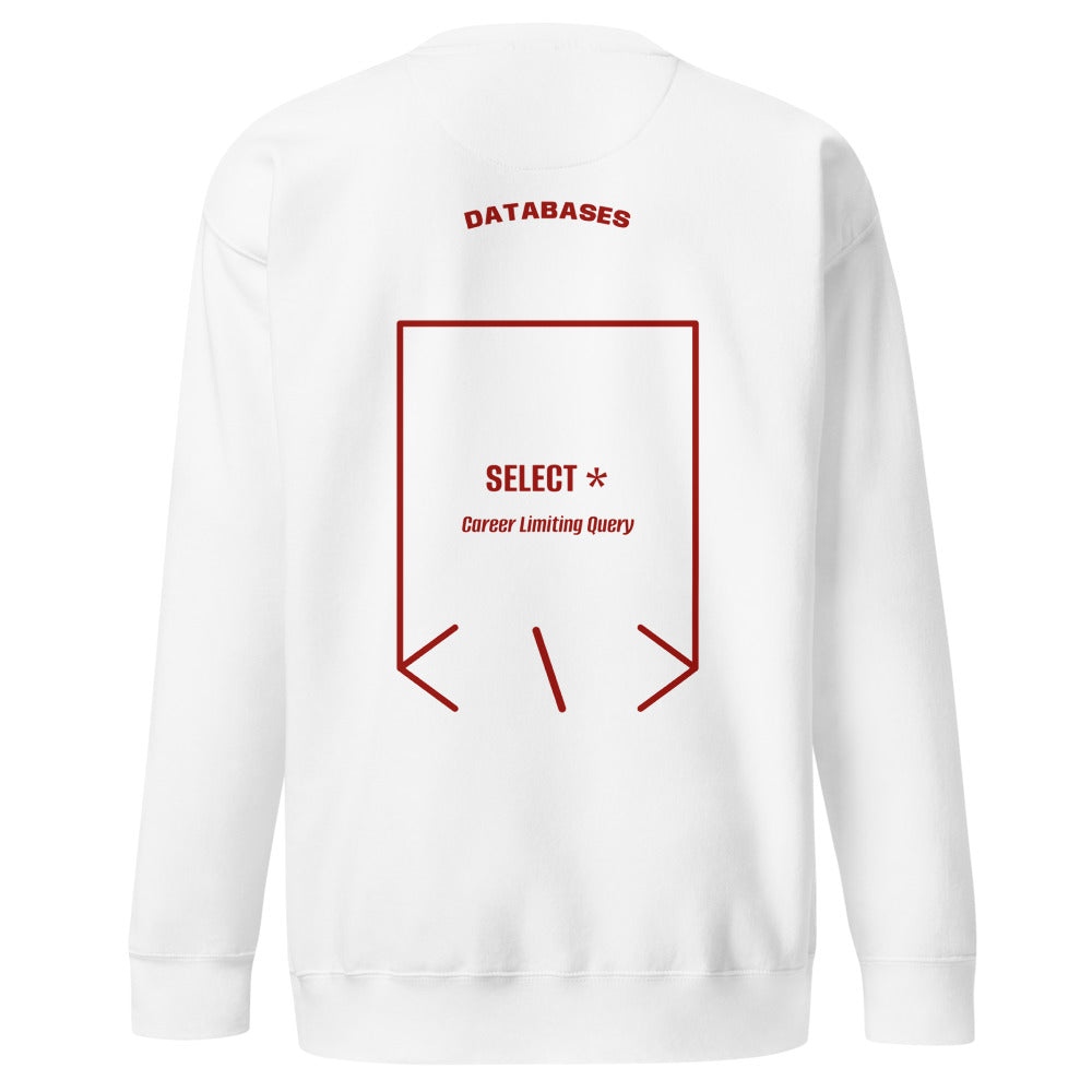 SELECT * — White Cardinal back mockup