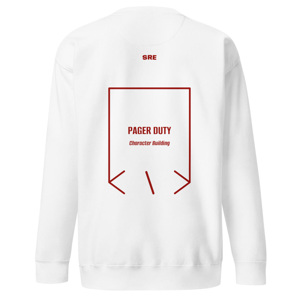 Pager Duty — White Cardinal back mockup