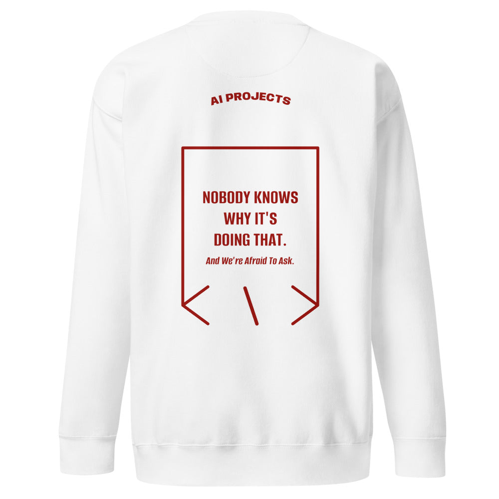 Nobody Knows Why It's Doing That. — White Cardinal back mockup