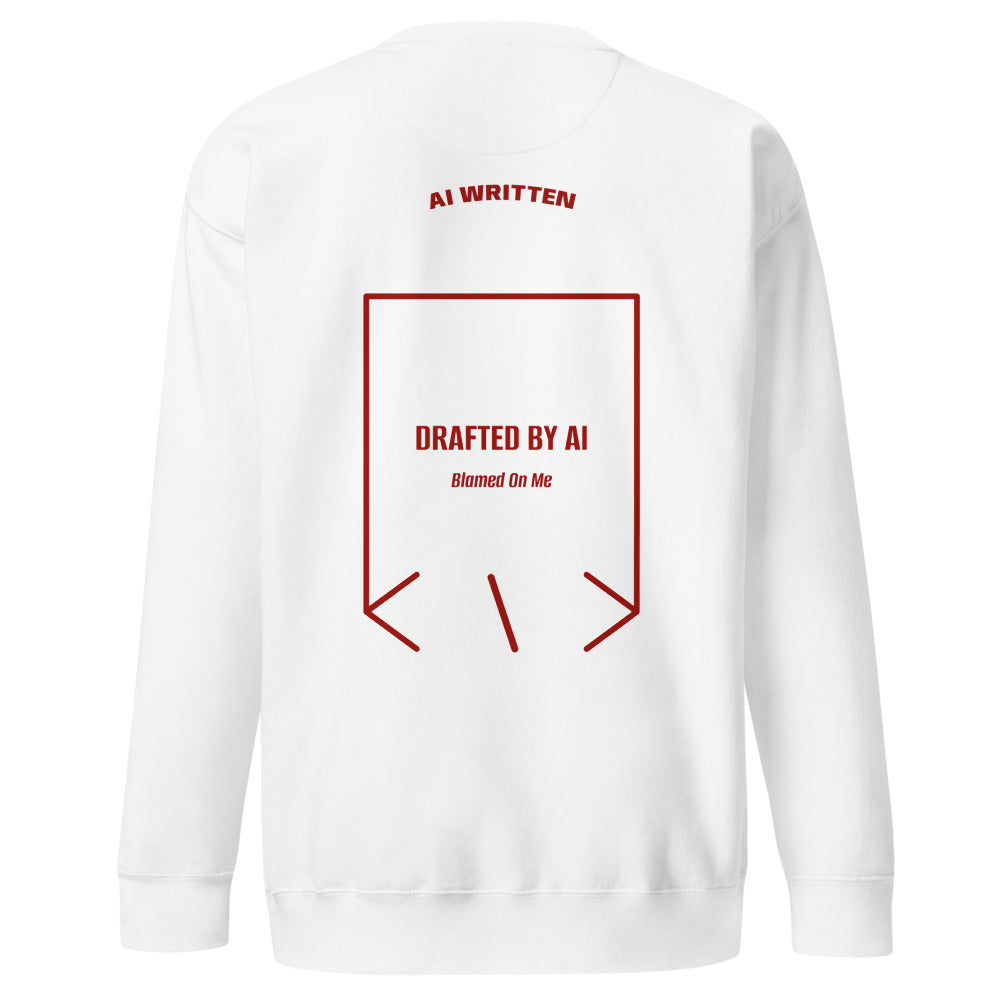Drafted By AI — White Cardinal back mockup