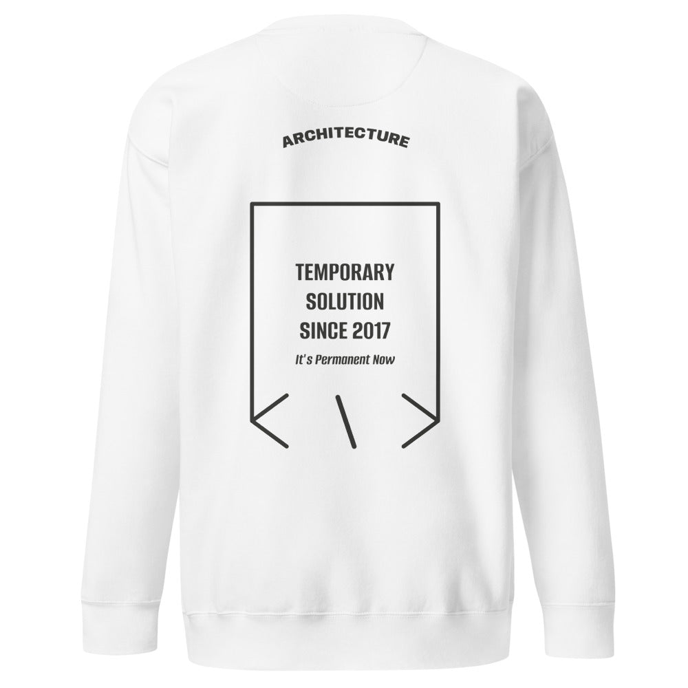Temporary Solution Since 2017 — White Charcoal Heather back mockup