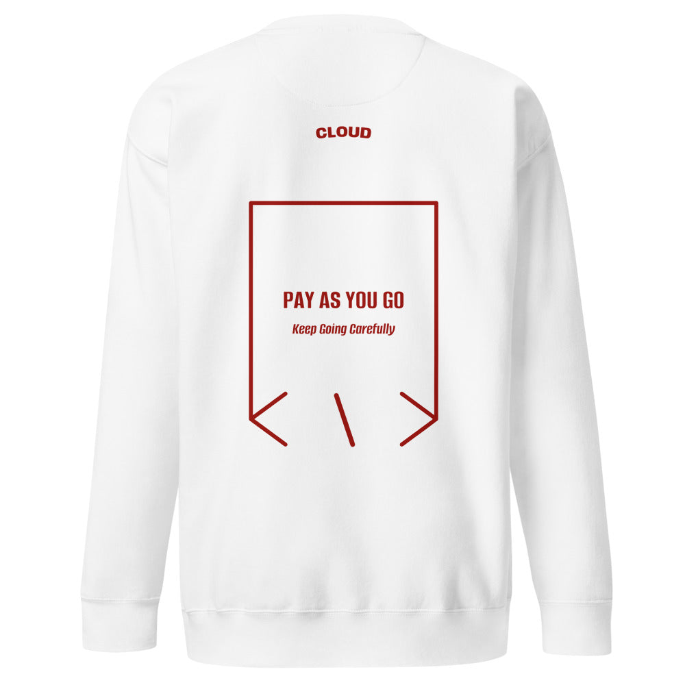 Pay As You Go — White Cardinal back mockup
