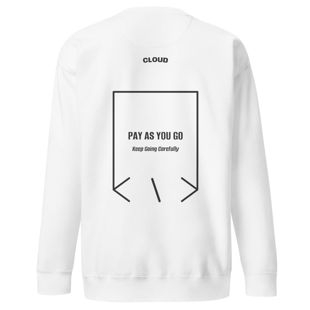 Pay As You Go — White Charcoal Heather back mockup