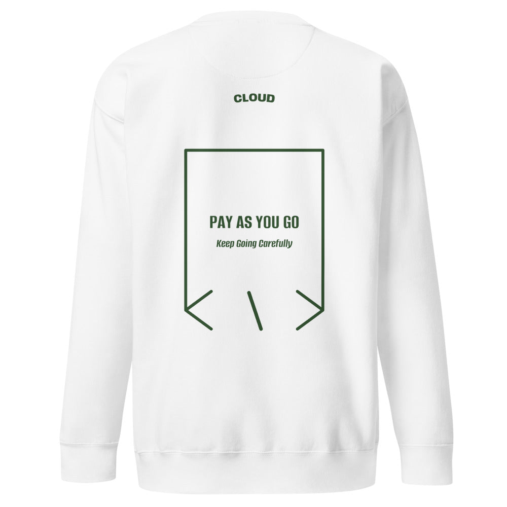 Pay As You Go — White Forest Green back mockup