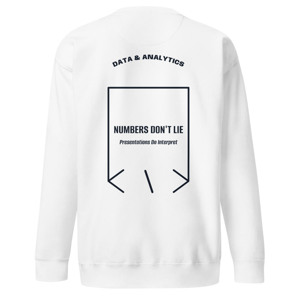 Numbers Don't Lie — White Navy Blazer back mockup