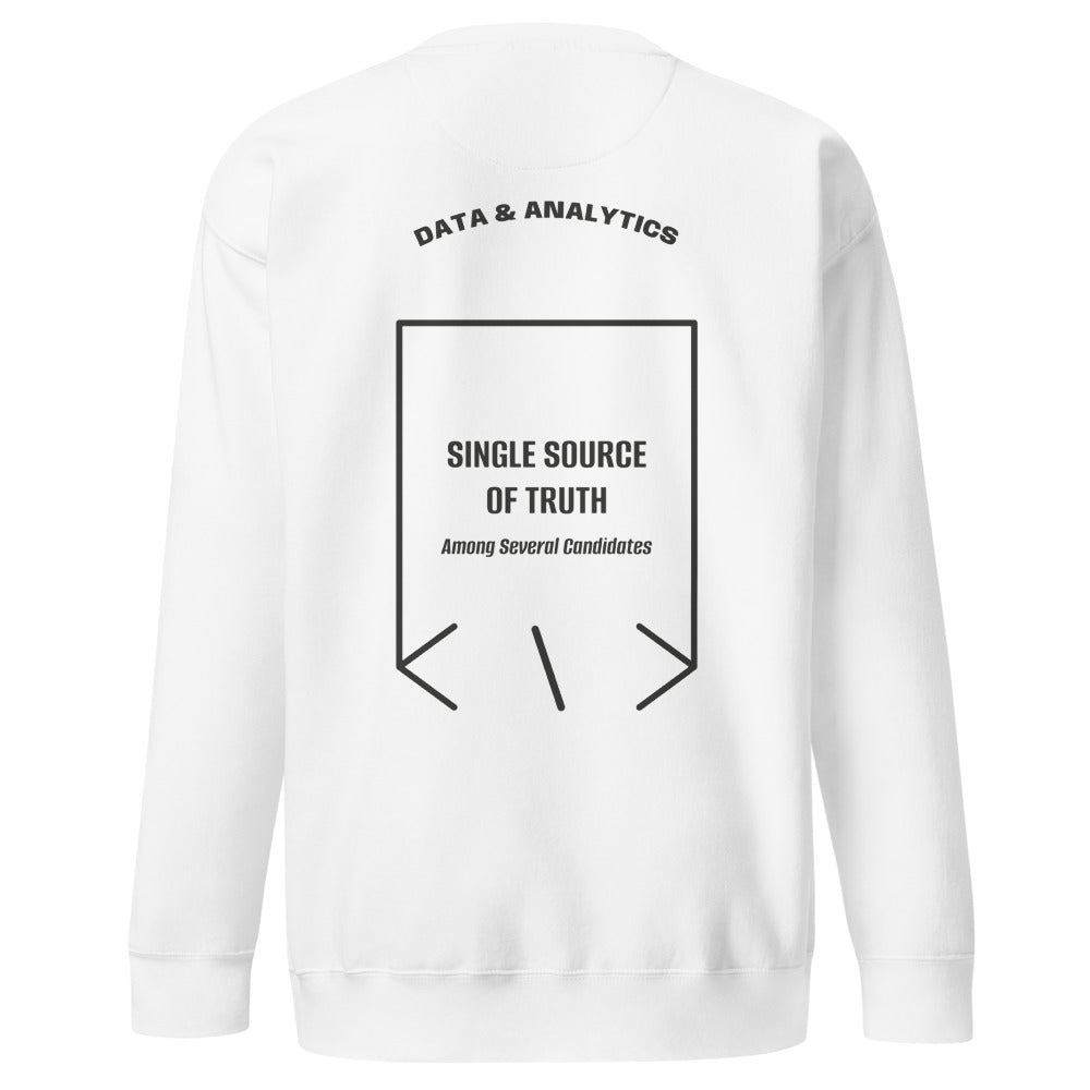 Single Source Of Truth — White Charcoal Heather back mockup