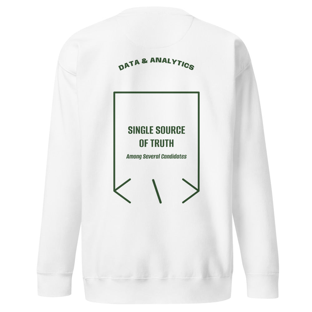 Single Source Of Truth — White Forest Green back mockup