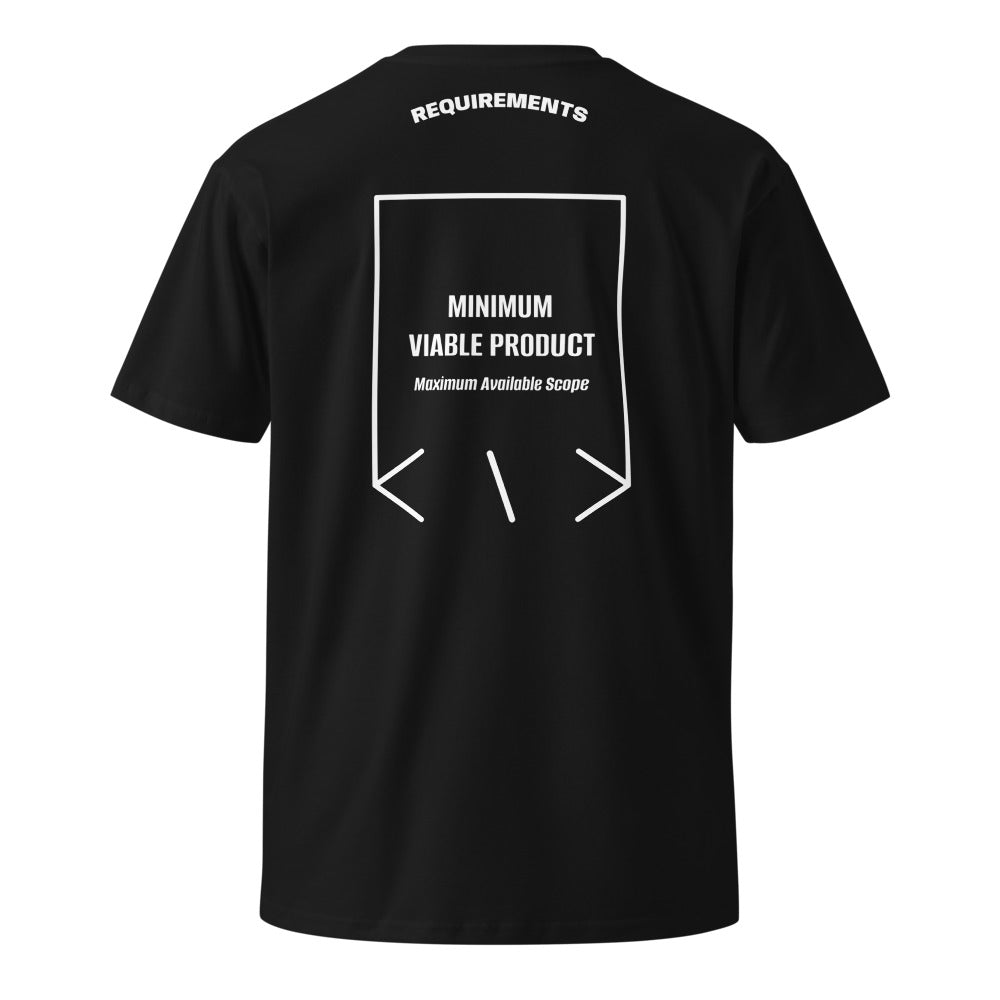 Minimum Viable Product — Black White back mockup