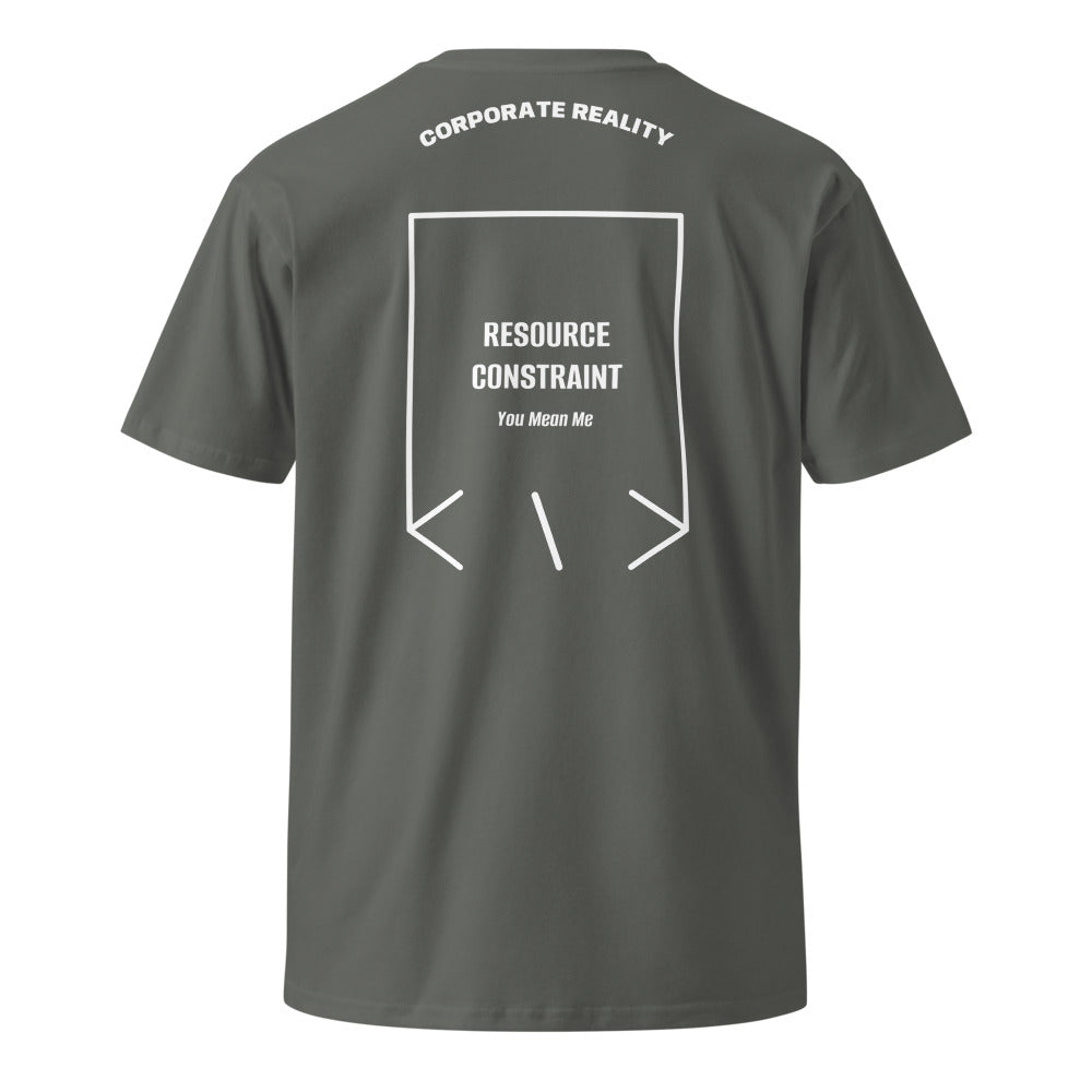 Resource Constraint — Charcoal White back mockup