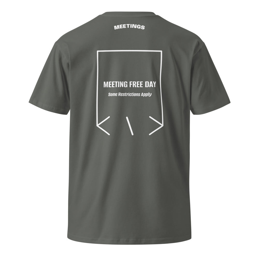 Meeting Free Day — Charcoal White back mockup