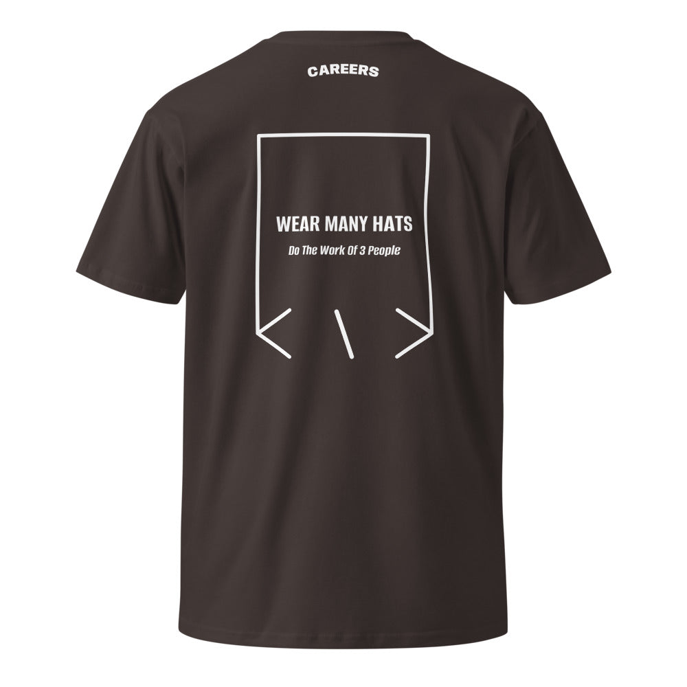 Wear Many Hats — Coal White back mockup