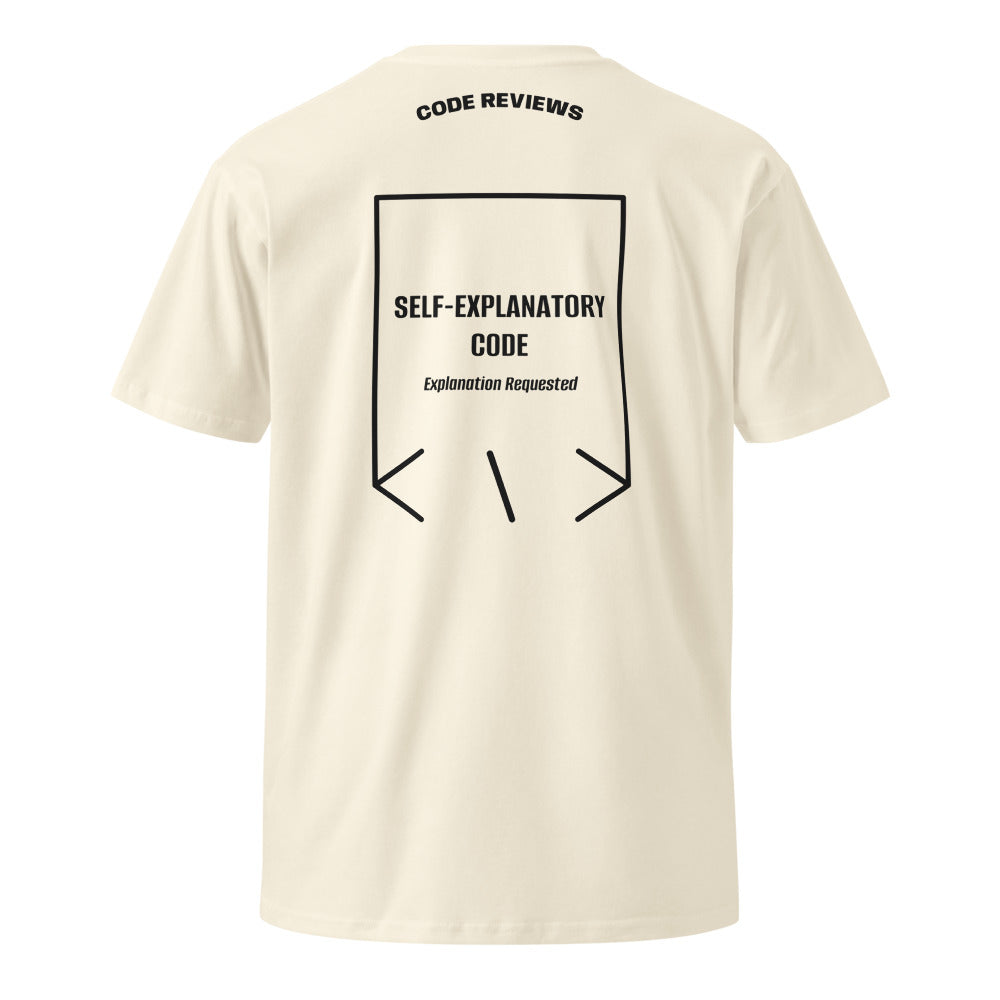 Self-Explanatory Code — Natural Black back mockup