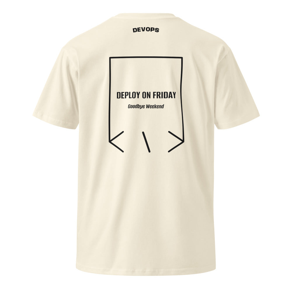 Deploy On Friday — Natural Black back mockup