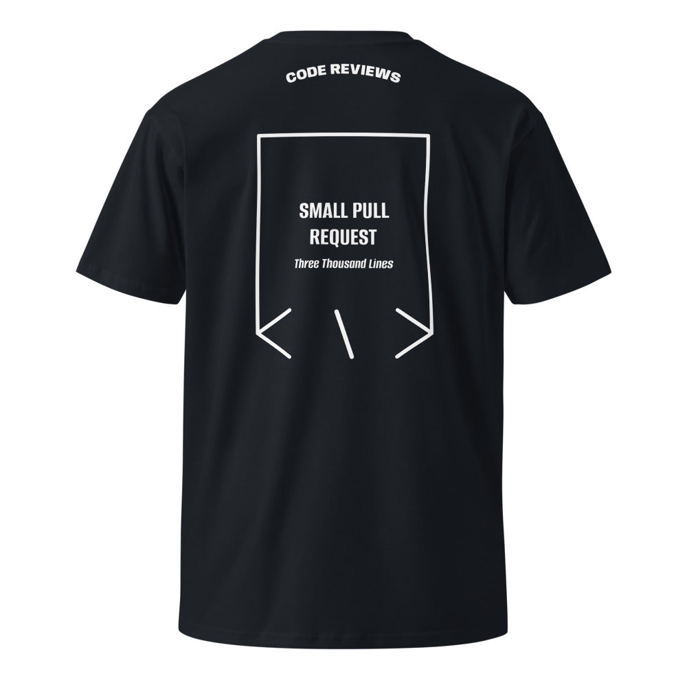 Small Pull Request — Navy White back mockup