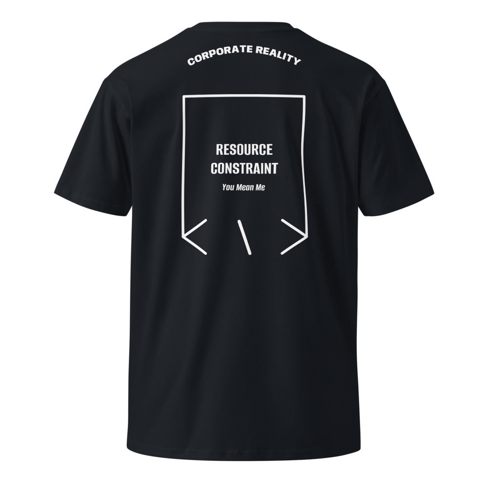 Resource Constraint — Navy White back mockup