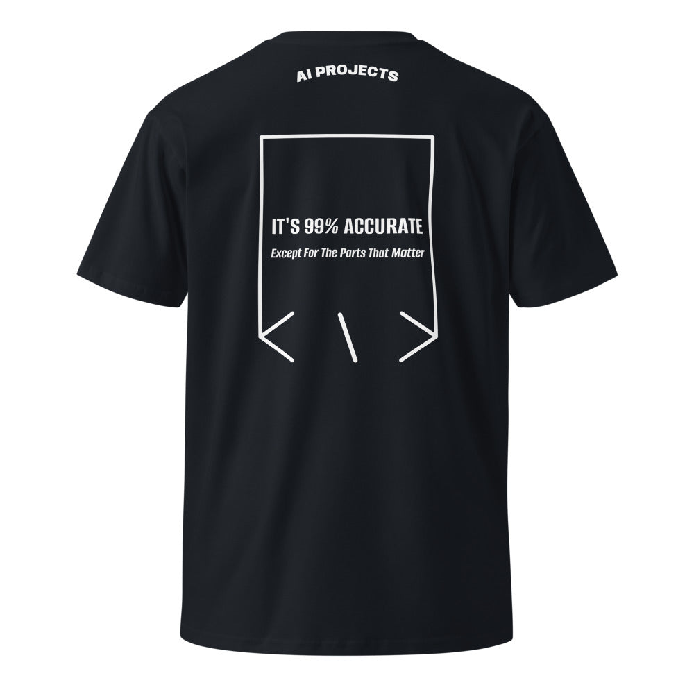 It's 99% Accurate — Navy White back mockup
