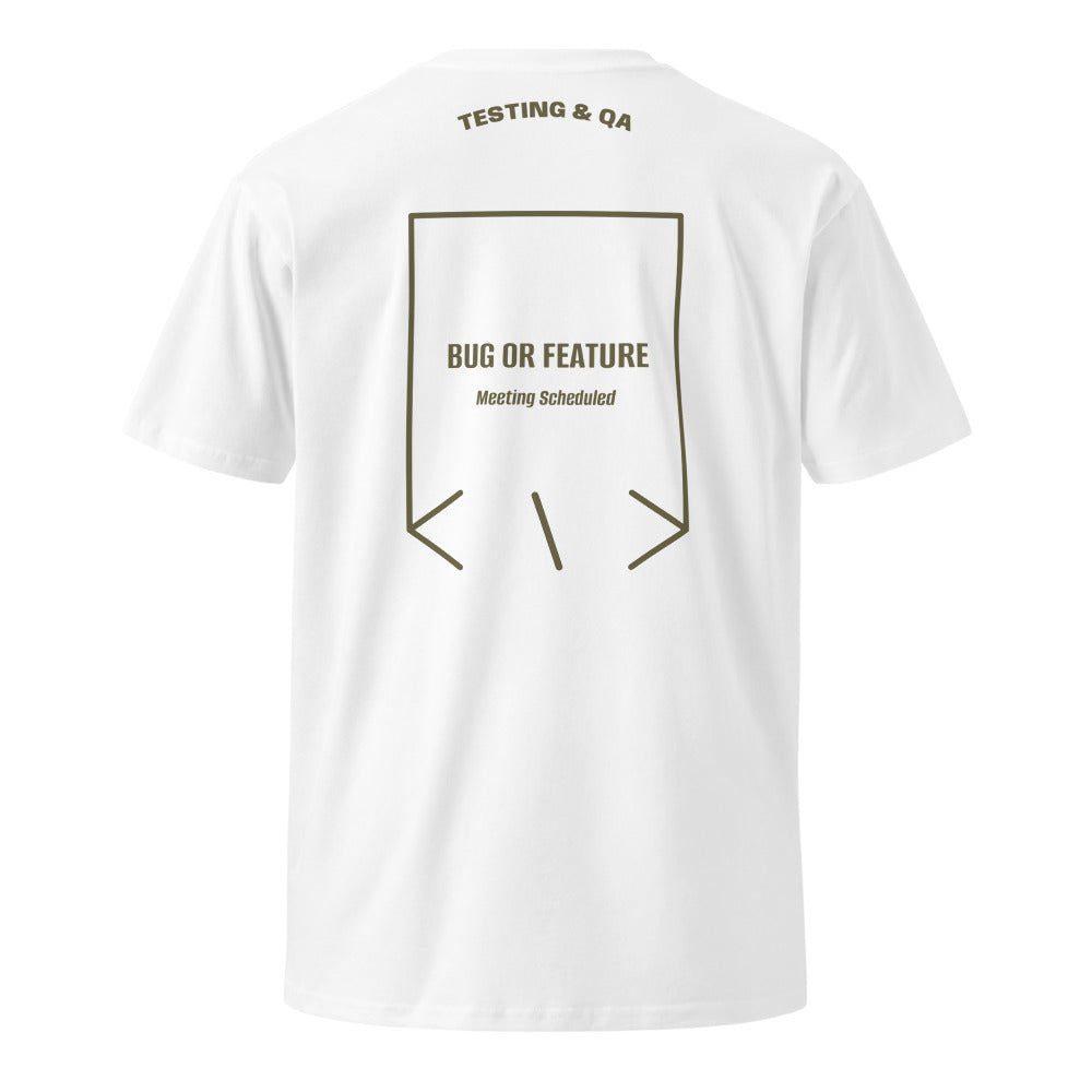 Bug Or Feature — White Army back mockup