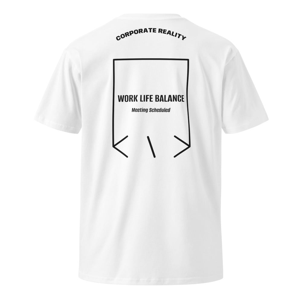 Work Life Balance — White Black back mockup