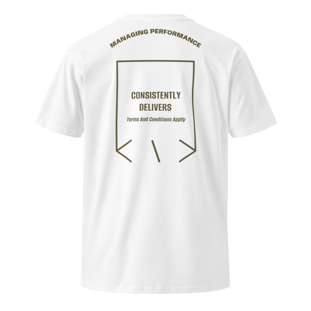 Consistently Delivers — White Army back mockup
