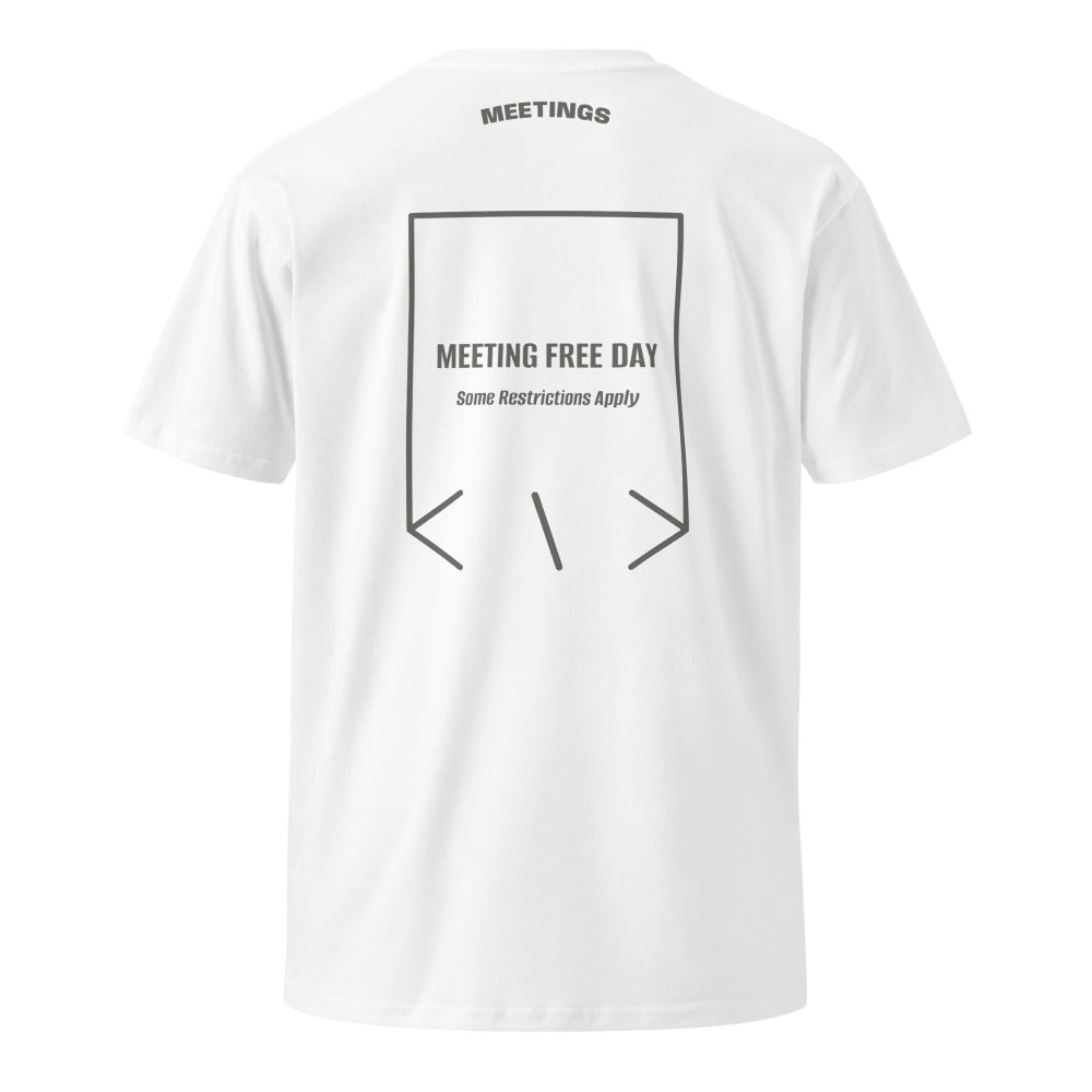 Meeting Free Day — White Charcoal back mockup