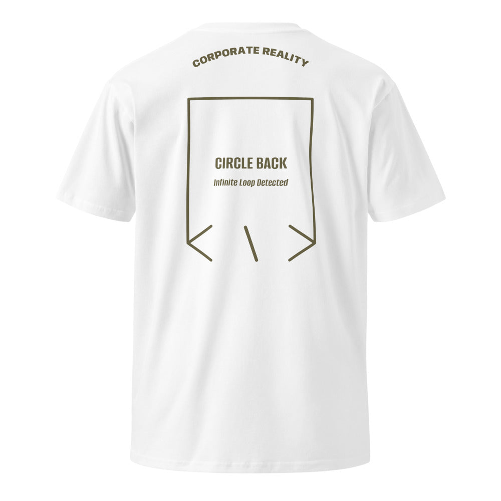Circle Back — White Army back mockup