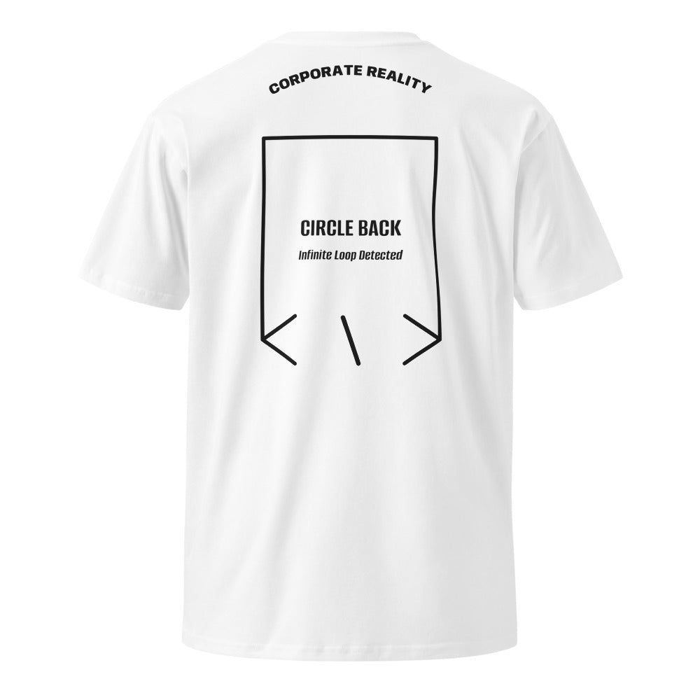 Circle Back — White Black back mockup