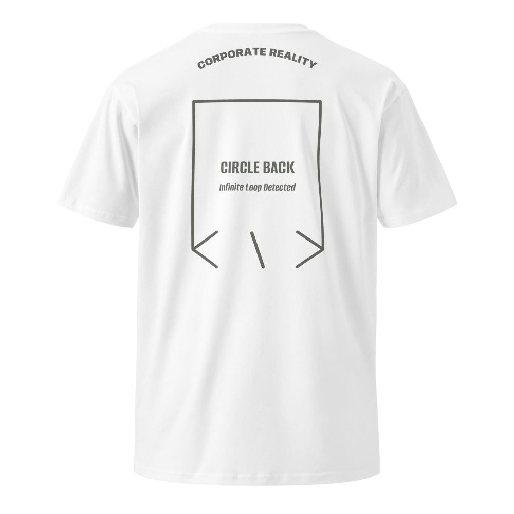 Circle Back — White Charcoal back mockup