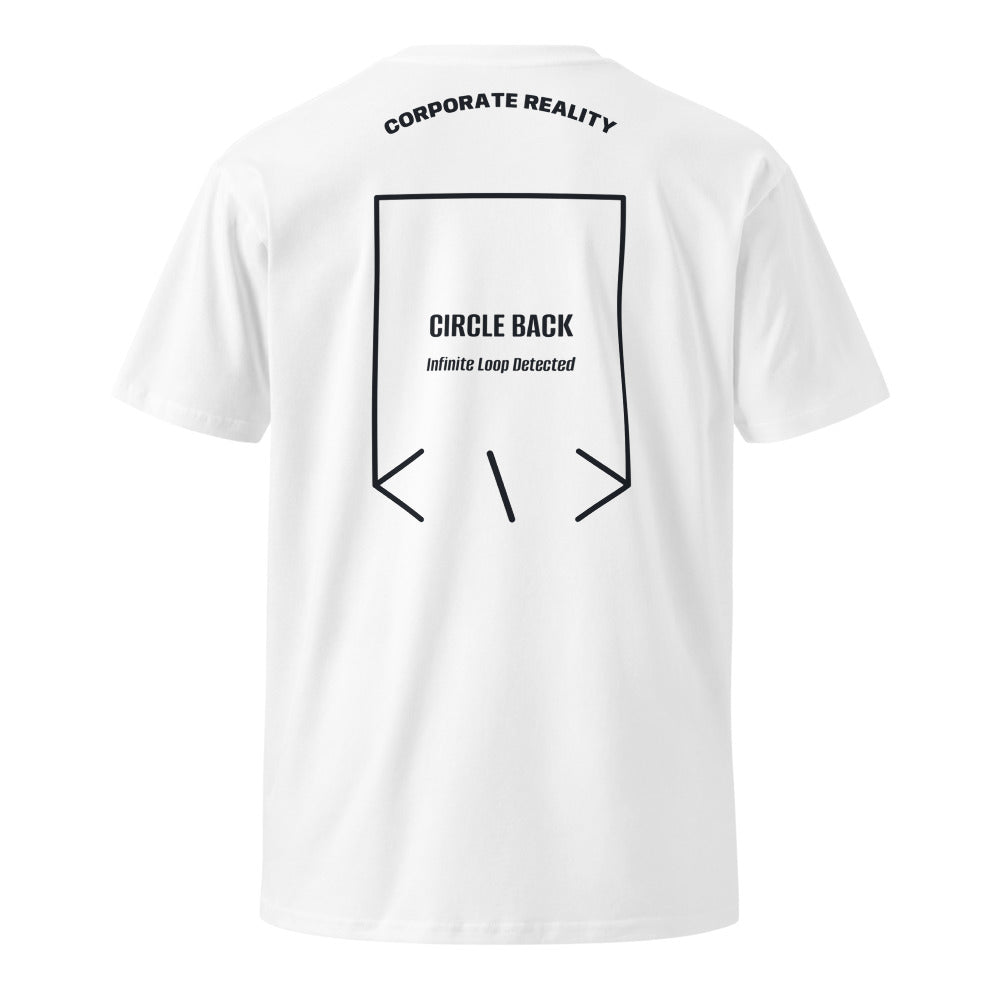 Circle Back — White Navy back mockup