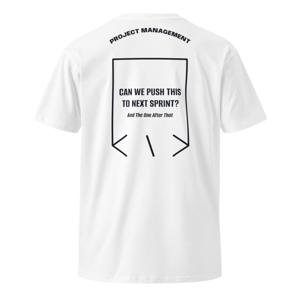 Can We Push This To Next Sprint? — White Navy back mockup