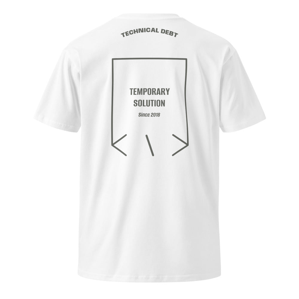 Temporary Solution — White Charcoal back mockup