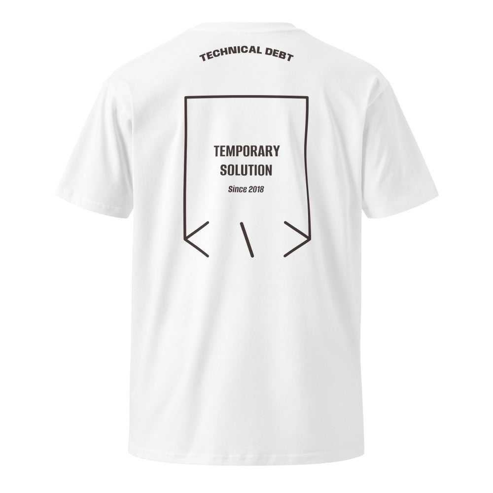 Temporary Solution — White Coal back mockup