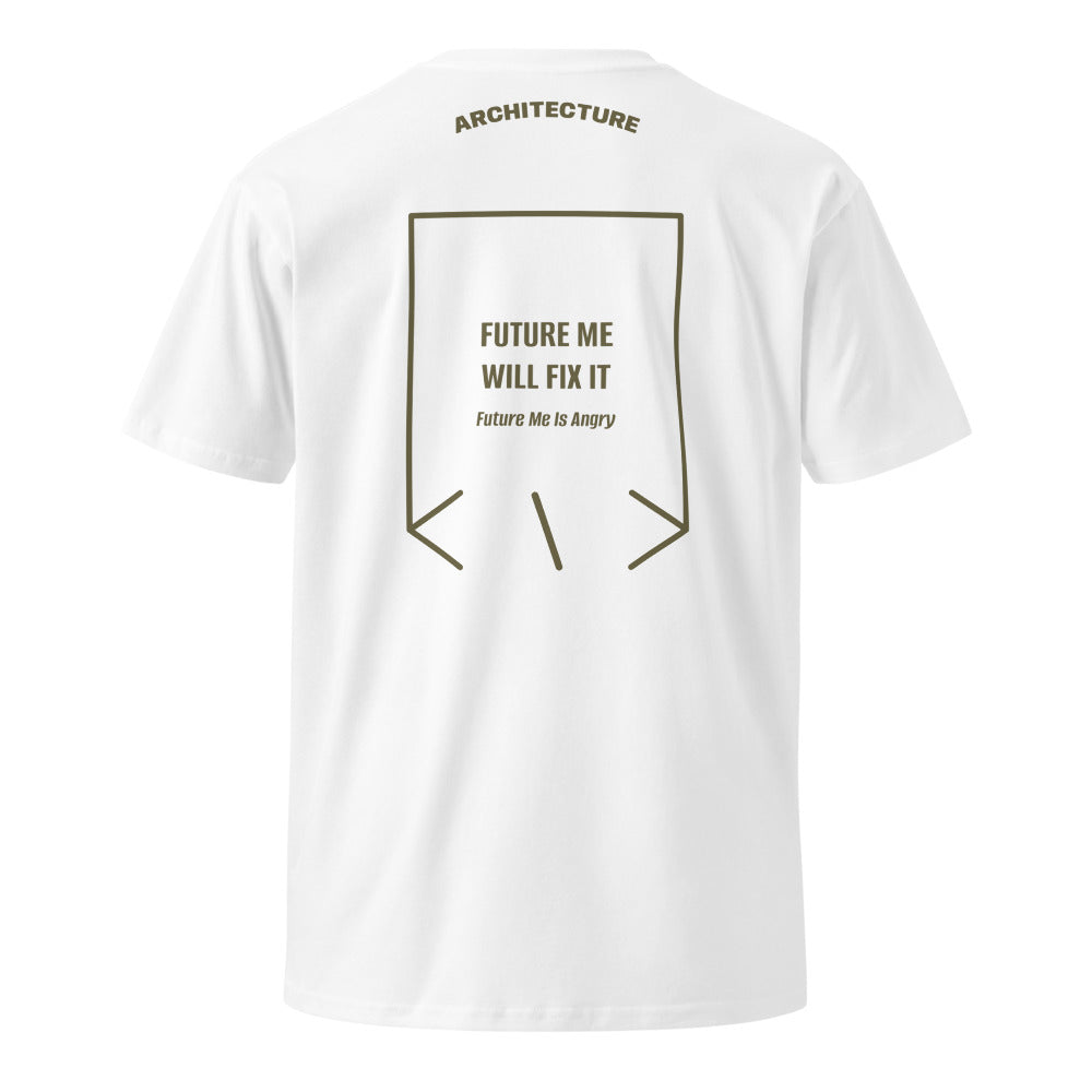 Future Me Will Fix It — White Army back mockup