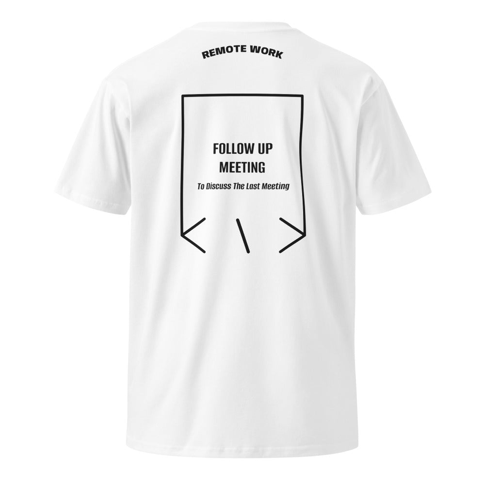 Follow Up Meeting — White Black back mockup